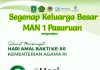 Segenap Keluarga Besar MAN 1 Pasuruan Mengucapkan Selamat Hari Amal Bakti ke-80 Kementrian Agama RI
