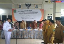 Kades Sumberejo Purwosari Lantik Empat Perangkat Desa Baru