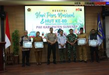 Hadiri Resepsi HPN 2026 dan HUT ke-80 PWI, Kapolres Sumenep Dorong Jurnalisme Edukatif dan Berintegritas