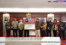 Seremonial Penyetoran Uang Rampasan Kasus Judi Online Terpidana Oei Hengky Wiryo
