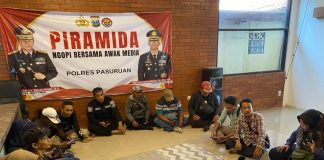 Ngopi Bareng Awak Media, Polres Pasuruan: Media Punya Peran Vital dalam Kinerja Kepolisian
