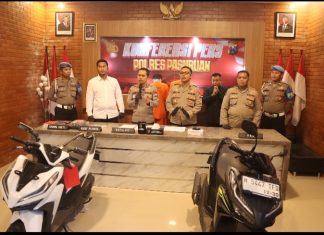 Ungkap 3 Kejahatan Jalanan, Polres Pasuruan Tangkap Pelaku Begal dan Curanmor