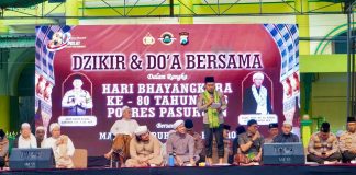 Dzikir dan Doa Bersama Hari Bhayangkara ke-80, Ribuan Jamaah Padati Masjid Agung Bangil