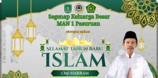 Segenap Keluarga Besar MAN 1 Pasuruan Mengucapkan Selamat Tahun Baru Islam 1 Muharram 1448 H / 2026 M