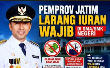 Jelang Tahun Ajaran 2026/2027, Pemprov Jatim Tegas Larang SMK/SMA Negeri Tarik Uang Wajib Dan Jual Seragam Paket