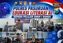Polres Pasuruan Edukasi Literasi AI kepada Pelajar SMKN 1 Bangil