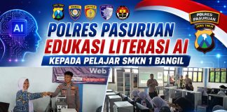 Polres Pasuruan Edukasi Literasi AI kepada Pelajar SMKN 1 Bangil