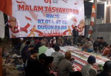 Sambut HUT Ke-81 Kemerdekaan RI, Warga Dusun Rajeg Sumbergedang Gelar Malam Tasyakuran