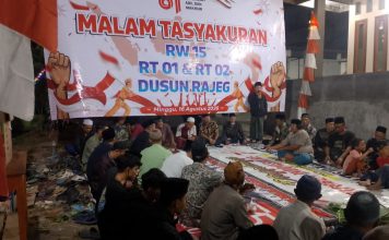 Sambut HUT Ke-81 Kemerdekaan RI, Warga Dusun Rajeg Sumbergedang Gelar Malam Tasyakuran