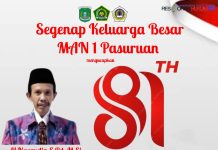 Kepala Sekolah MAN 1 Pasuruan Mengucapkan Selamat HUT Ke-81 Republik Indonesia