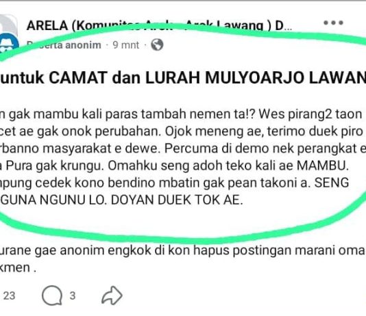 WARGA MULYOARJO LAWANG KELUHKAN BAU PARAH DI KALI, SOROT KINERJA CAMAT DAN LURAH
