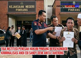 Mafia Busuk Institusi Hukum di Pinrang Bersekongkol Kriminalisasi Andi Edi Sandy