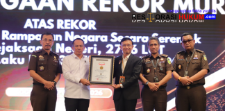 BPA Kejaksaan Raih Rekor MURI Dunia, Lelang Serentak Hasilkan PNBP Rp137,7 Miliar