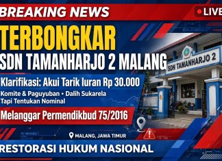 TERBONGKAR! Klarifikasi SDN Tamanharjo 2 Malang Akui Tarik Iuran Rp 30.000, Dalih Sukarela Tapi Tentukan Nominal – Langgar Permendikbud 75/2016